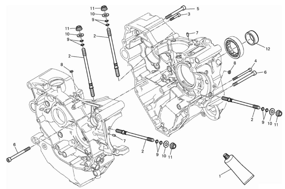 HALF-CRANKCASES PAIR 