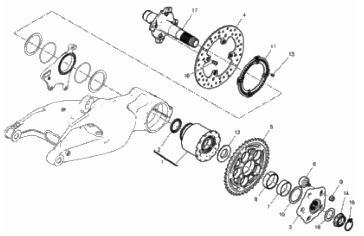 REAR WHEEL SPINDLE 