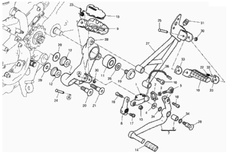 FOOTRESTS, LEFT 