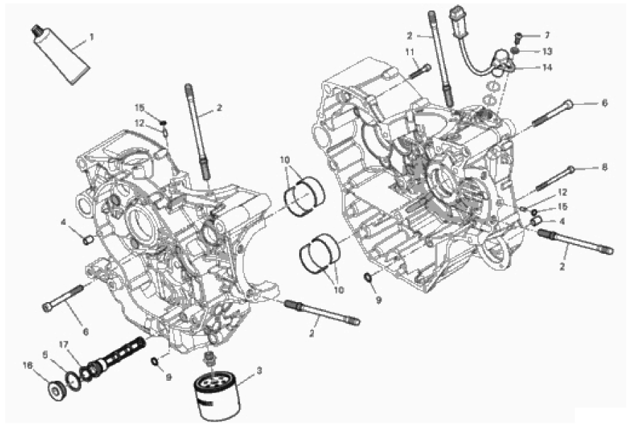 HALF-CRANKCASES PAIR 