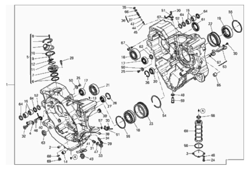 HALF-CRANKCASES PAIR 