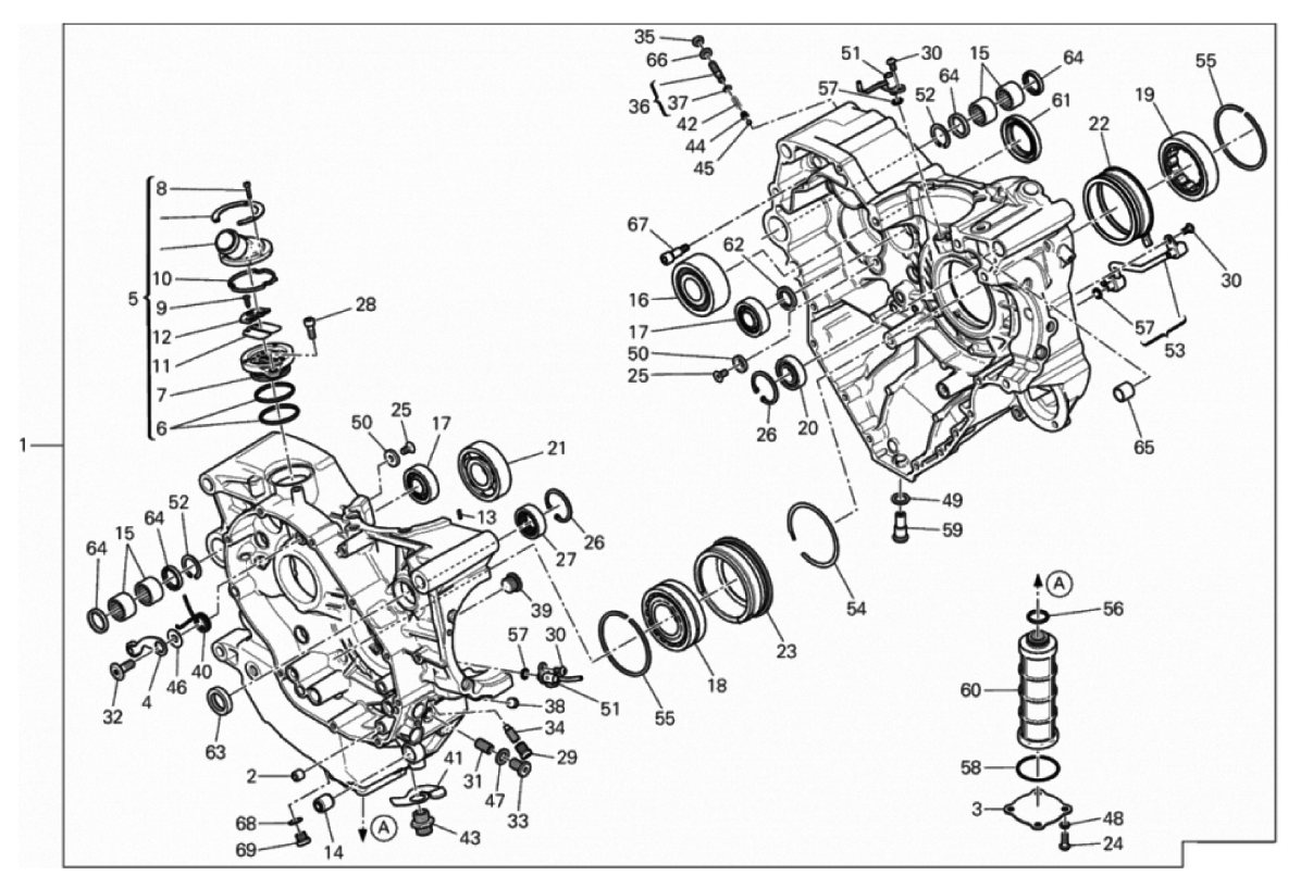 HALF-CRANKCASES PAIR 
