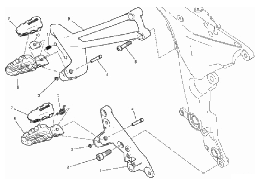 FOOTRESTS, RIGHT 