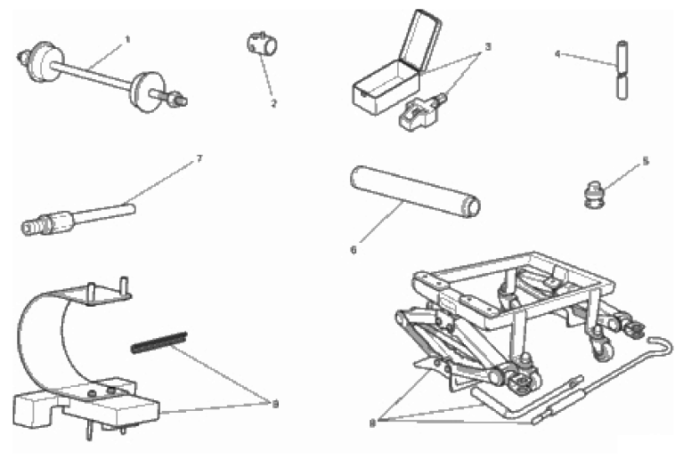WORKSHOP SERVICE TOOLS, FRAME 