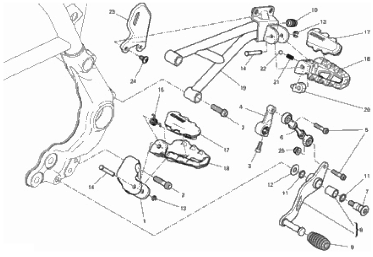 FOOTRESTS, LEFT 