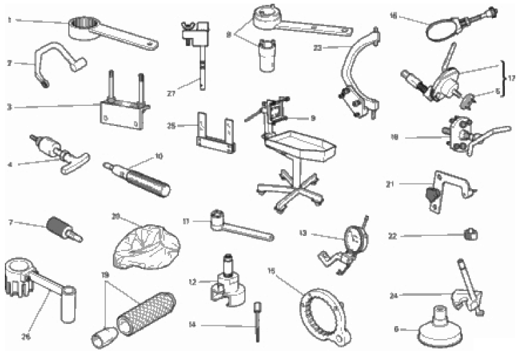 WORKSHOP SERVICE TOOLS, ENGINE 