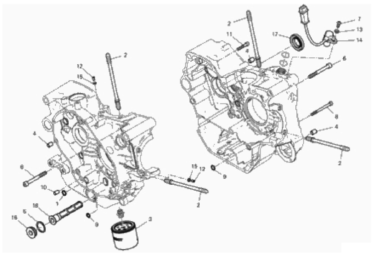 HALF-CRANKCASES PAIR 