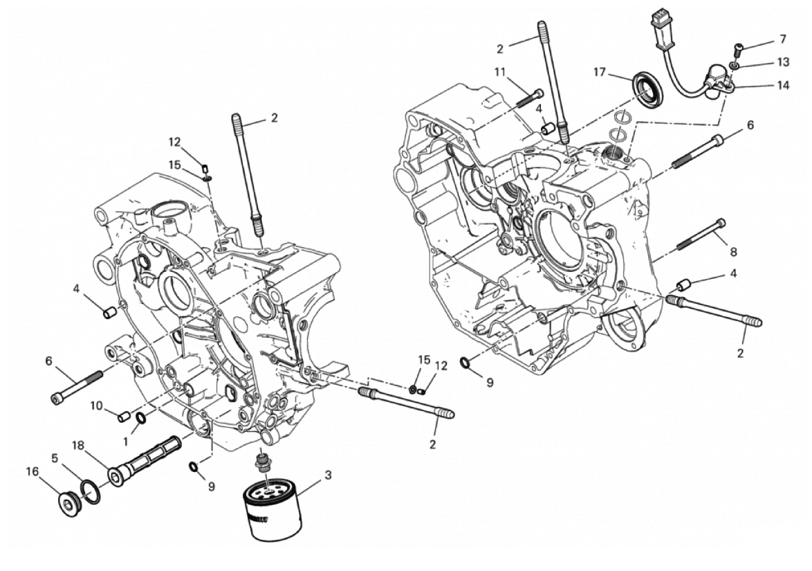 HALF-CRANKCASES PAIR 