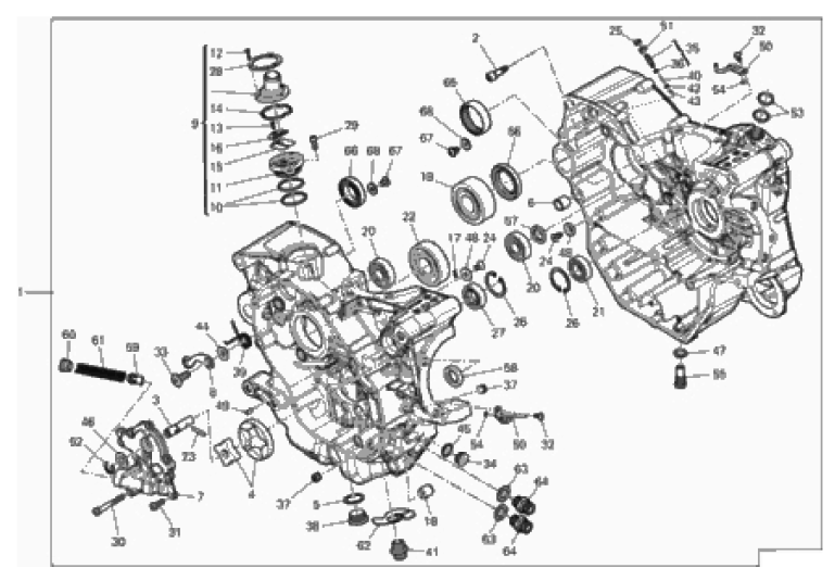 HALF-CRANKCASES PAIR 