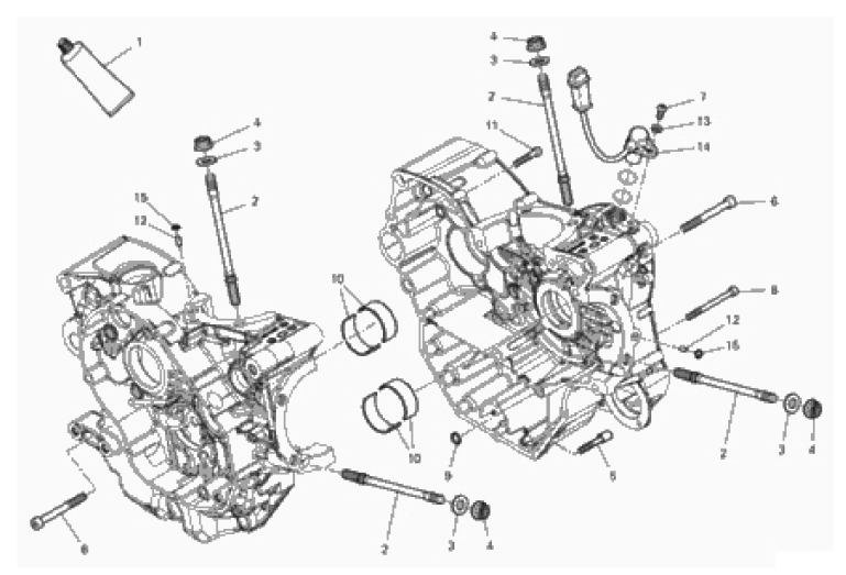 HALF-CRANKCASES PAIR 
