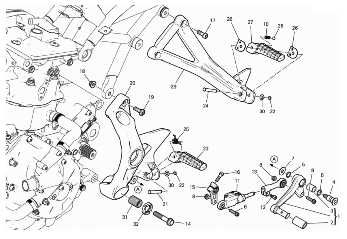 FOOTRESTS, LEFT 