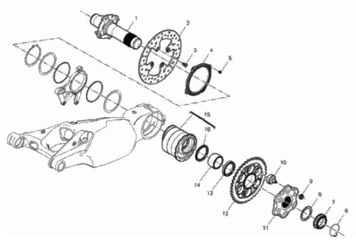 REAR WHEEL SPINDLE 