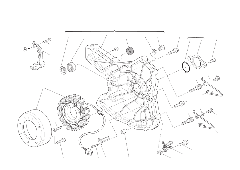 Alternator-side crankcase cover