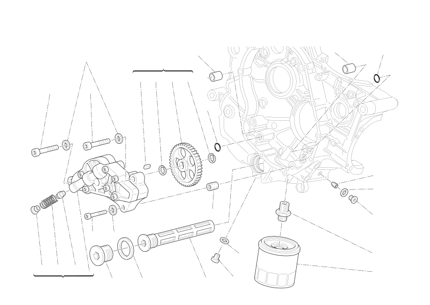 Filters and oil pump
