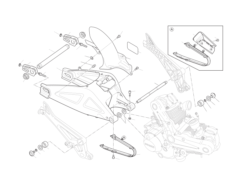 Swingarm and drive chain