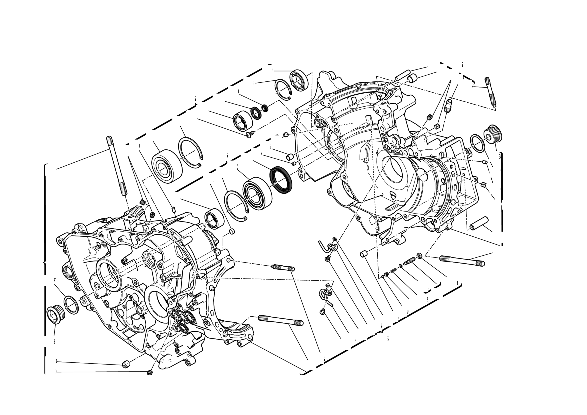 HALF-CRANKCASES PAIR