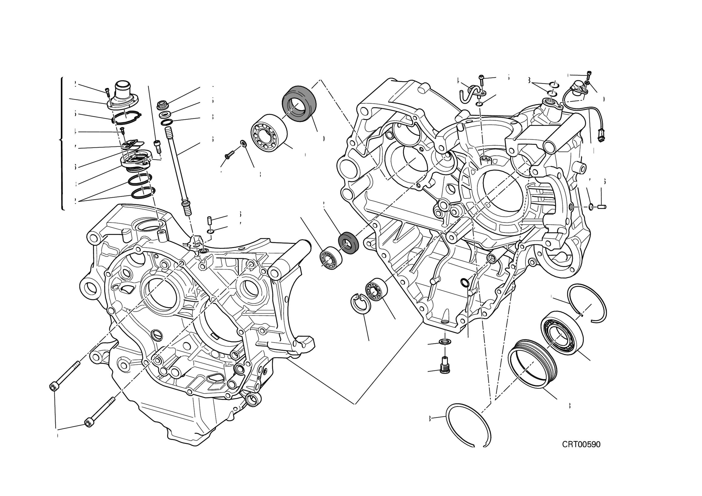 HALF-CRANKCASES PAIR 