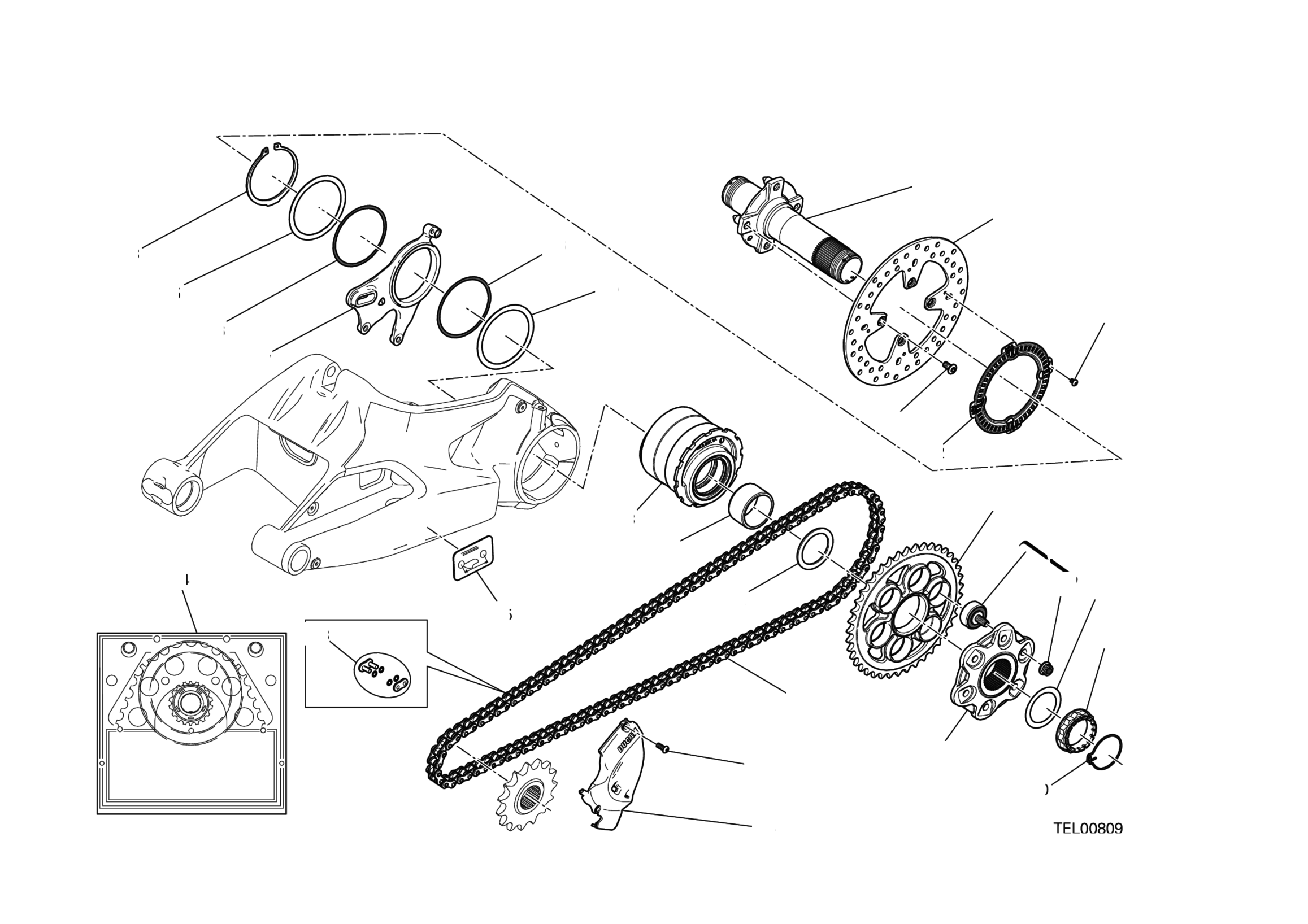 REAR WHEEL SPINDLE 