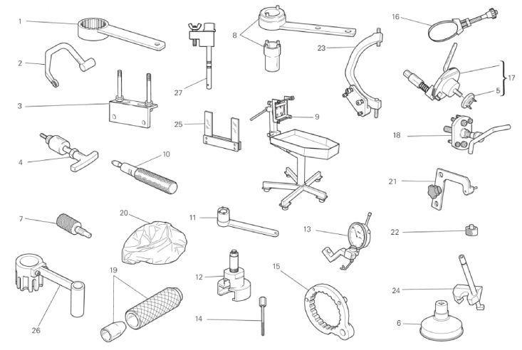 WORKSHOP SERVICE TOOLS, ENGINE 