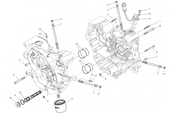 HALF-CRANKCASES PAIR 