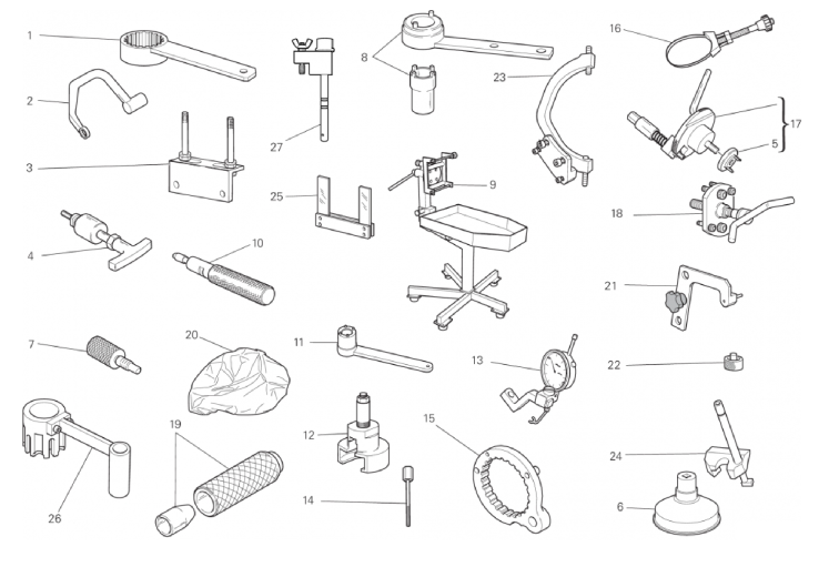 WORKSHOP SERVICE TOOLS, ENGINE 