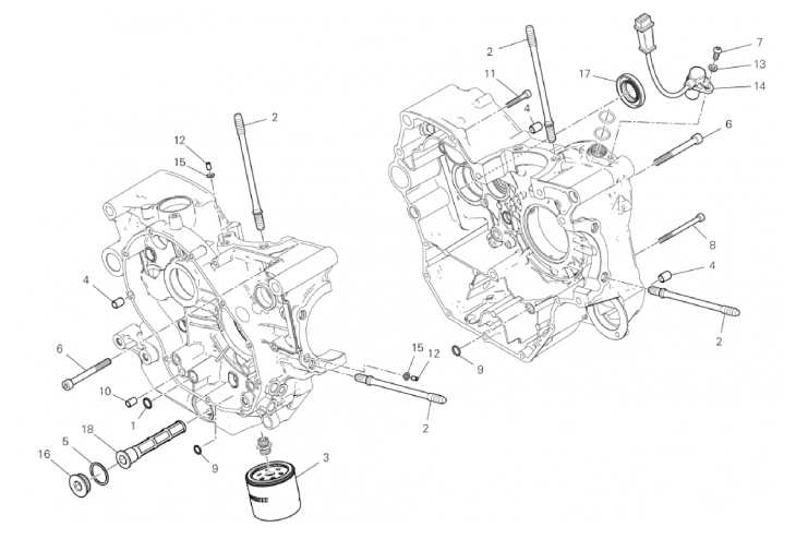 HALF-CRANKCASES PAIR 