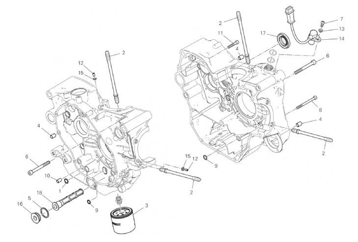 HALF-CRANKCASES PAIR 