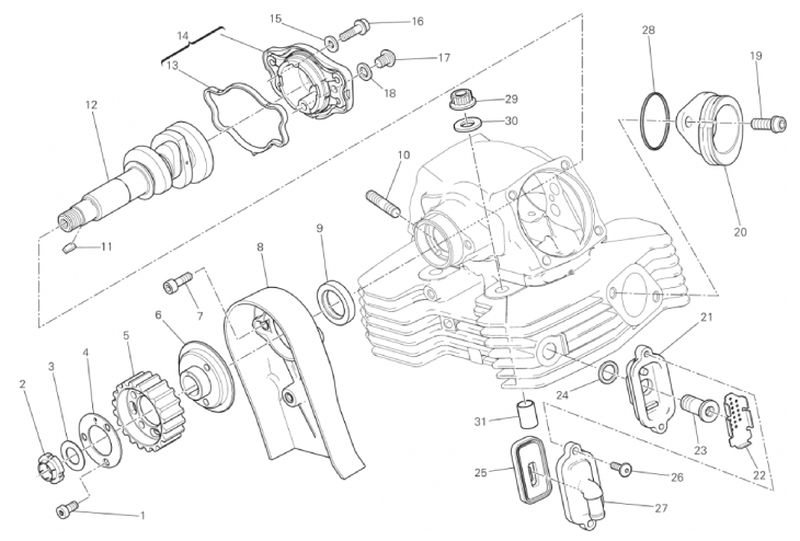 VERTICAL CYLINDER HEAD - TIMING 