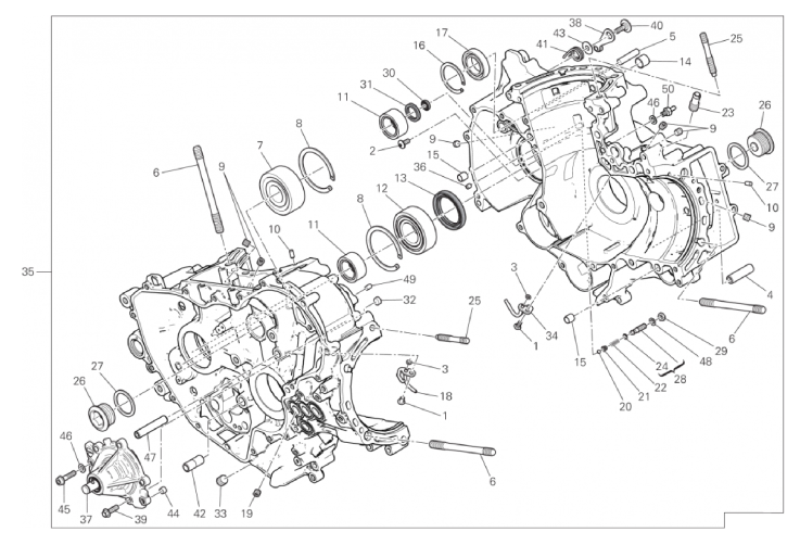 HALF-CRANKCASES PAIR 