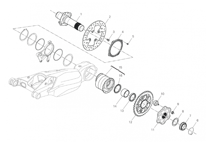 REAR WHEEL SPINDLE 