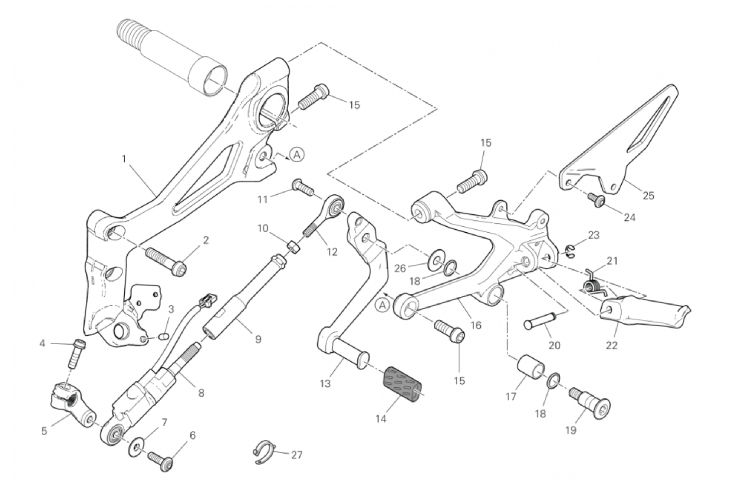 FOOTRESTS, LEFT 