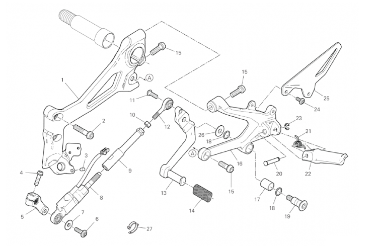 FOOTRESTS, LEFT 