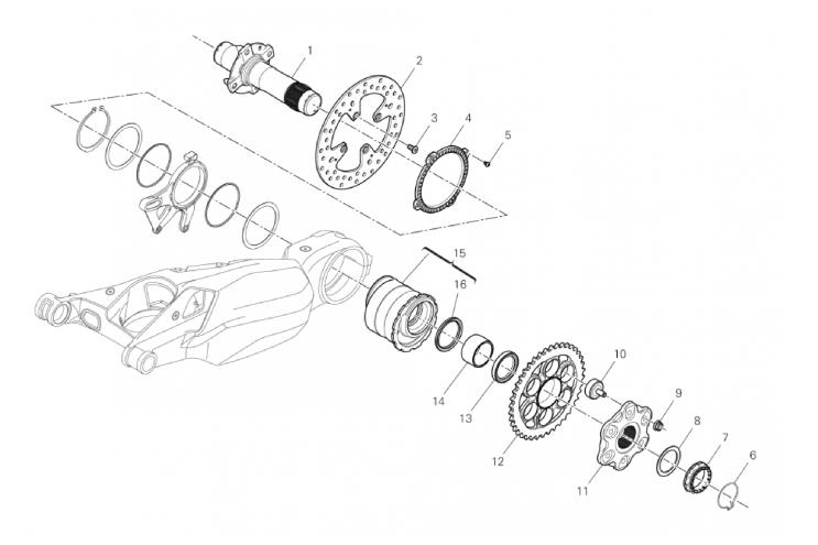 REAR WHEEL SPINDLE 