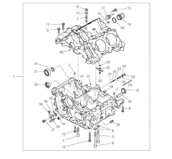 HALF-CRANKCASES PAIR 