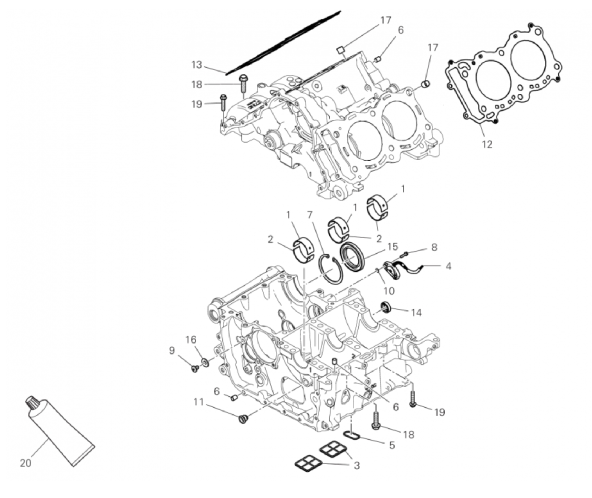 HALF-CRANKCASES PAIR 