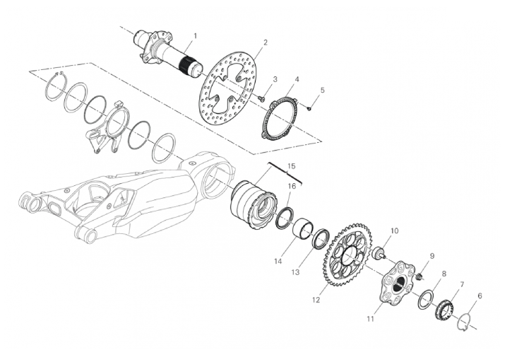 REAR WHEEL SPINDLE 