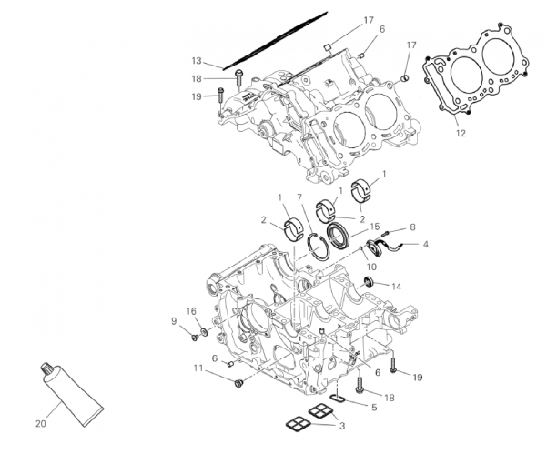 HALF-CRANKCASES PAIR 