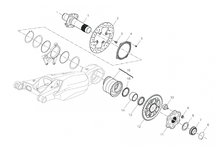 REAR WHEEL SPINDLE 