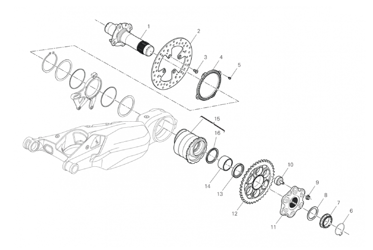 REAR WHEEL SPINDLE 