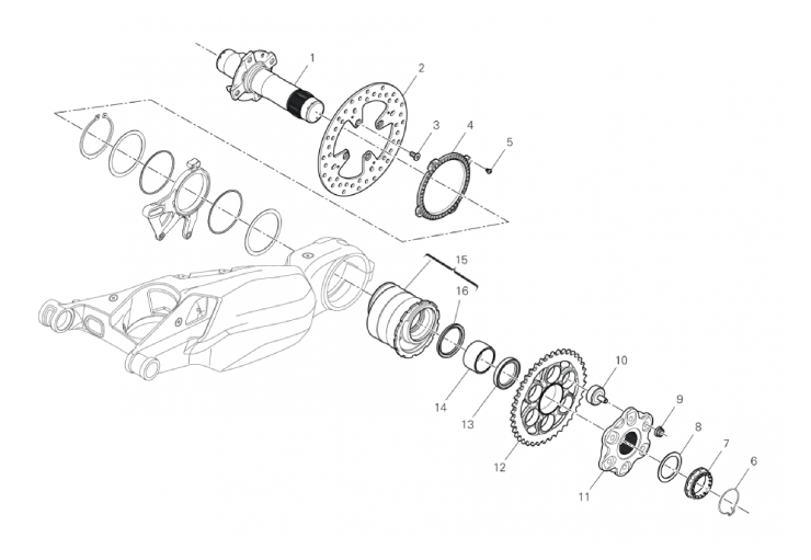 REAR WHEEL SPINDLE 