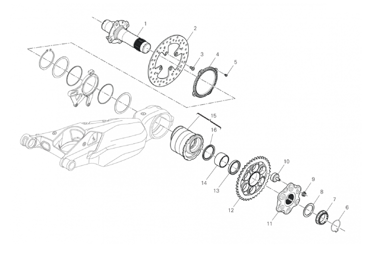 REAR WHEEL SPINDLE 