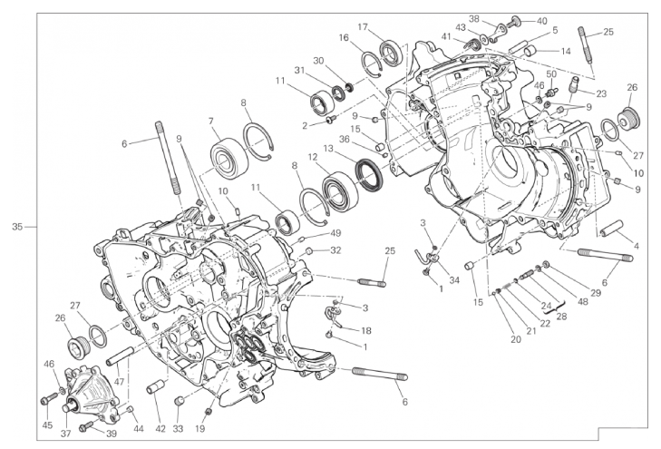 HALF-CRANKCASES PAIR 