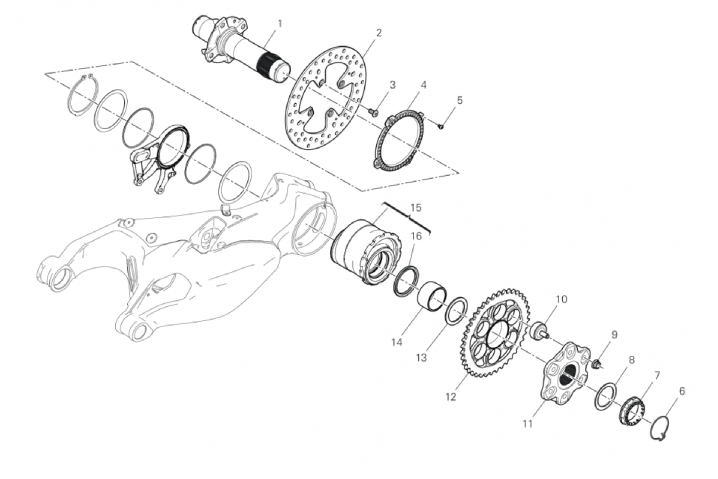 REAR WHEEL SPINDLE 