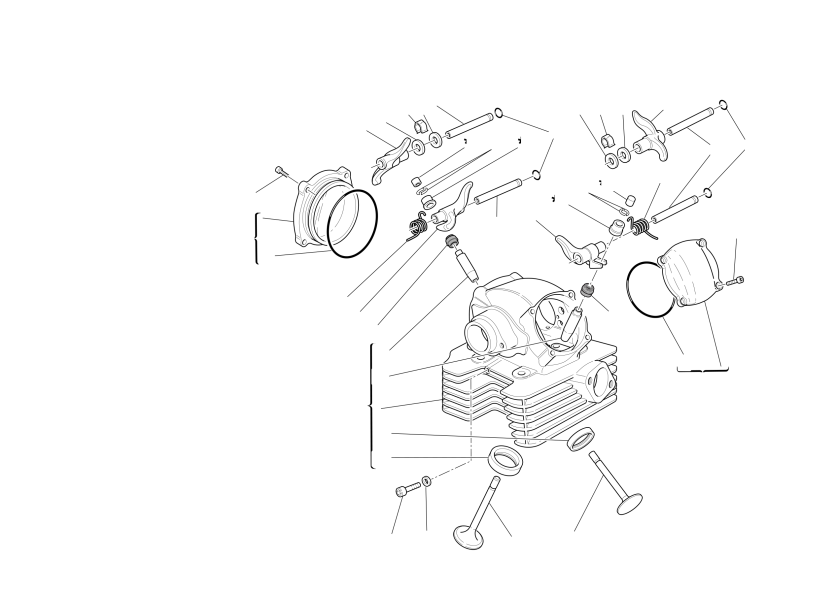 Vertical cylinder head