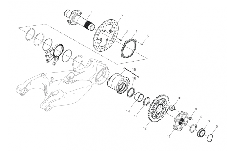 REAR WHEEL SPINDLE 