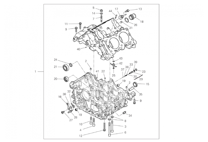 HALF-CRANKCASES PAIR 