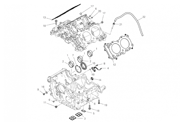 HALF-CRANKCASES PAIR 