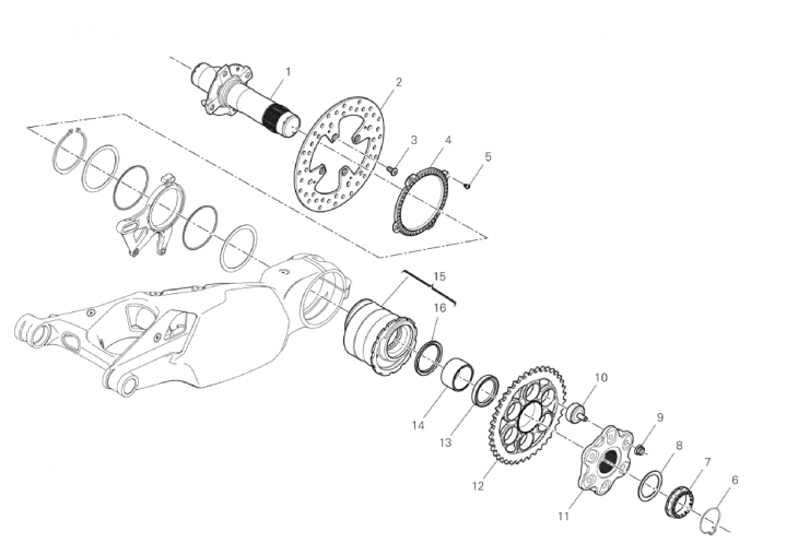 REAR WHEEL SPINDLE 