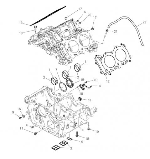 HALF-CRANKCASES PAIR 