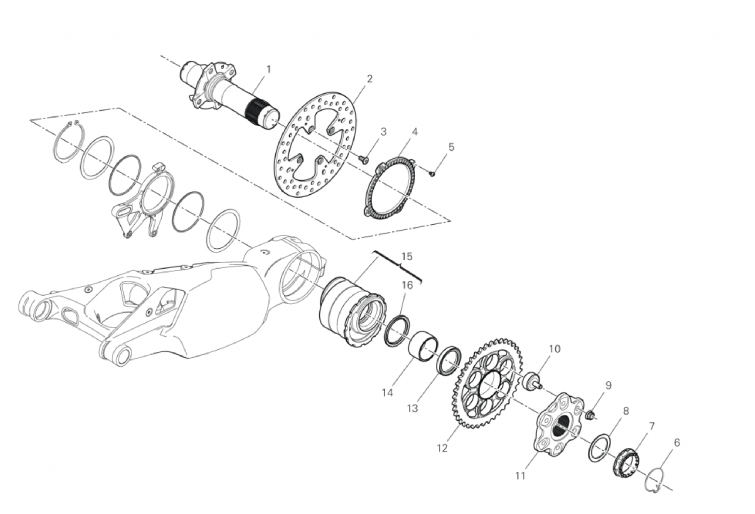 REAR WHEEL SPINDLE 